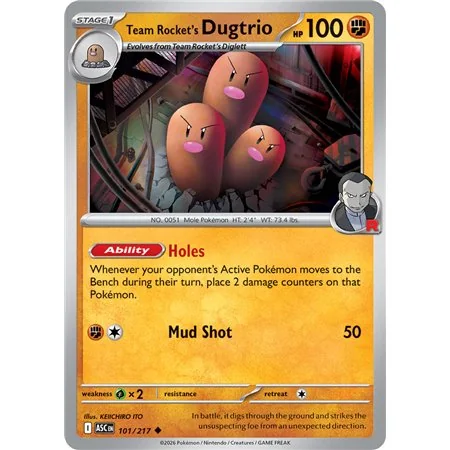 Team Rocket's Dugtrio (Uncommon/Reverse Holofoil)