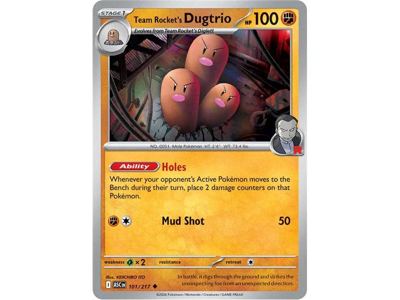 Team Rocket's Dugtrio  (Uncommon/Reverse Holofoil)