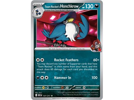 Team Rocket's Honchkrow (Rare/Reverse Holofoil)