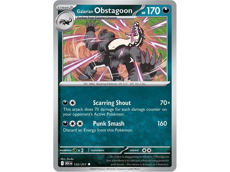 Galarian Obstagoon (Uncommon/Reverse Holofoil)