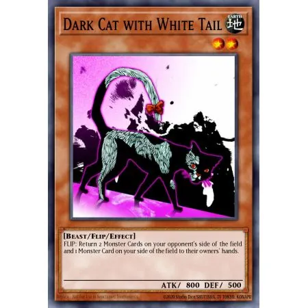 Dark Cat with White Tail (Common)