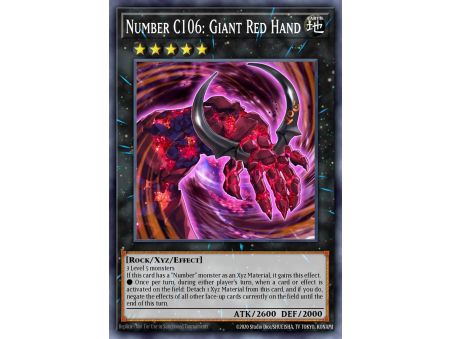 Number C106: Giant Red Hand (Super Rare)