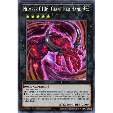 Number C106: Giant Red Hand (Common)