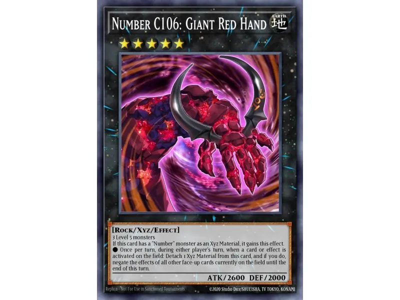 Number C106: Giant Red Hand (Common)