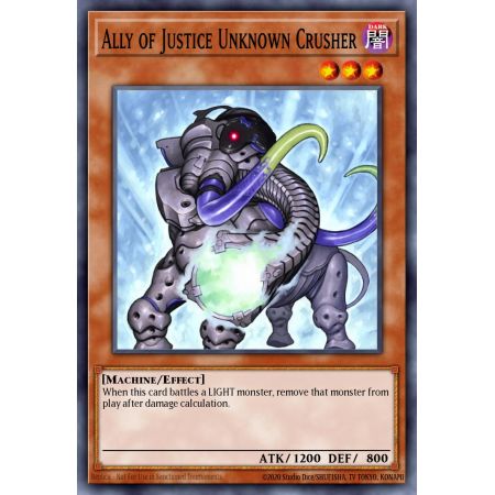 Ally of Justice Unknown Crusher (Duel Terminal Rare Parallel Rare)