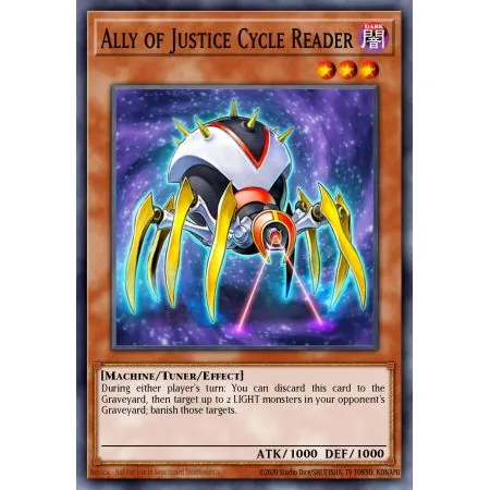 Ally of Justice Cycle Reader (Duel Terminal Rare Parallel Rare)