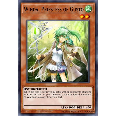 Winda, Priestess of Gusto (Duel Terminal Normal Parallel Rare)