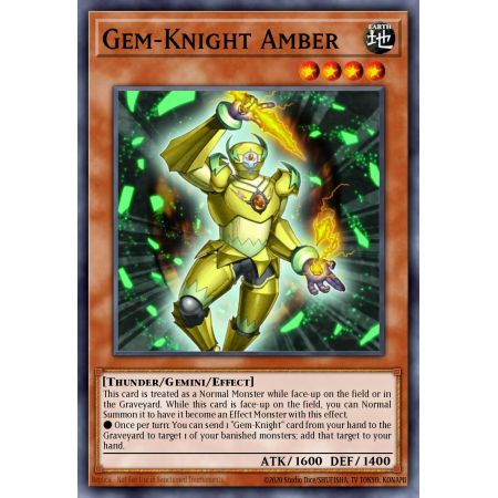 Gem-Knight Amber (Duel Terminal Normal Parallel Rare)