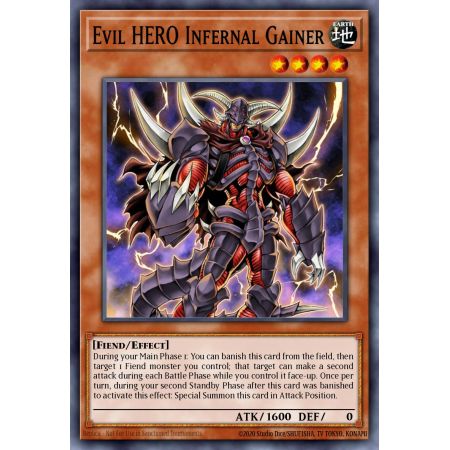 Evil HERO Infernal Gainer (Rare)