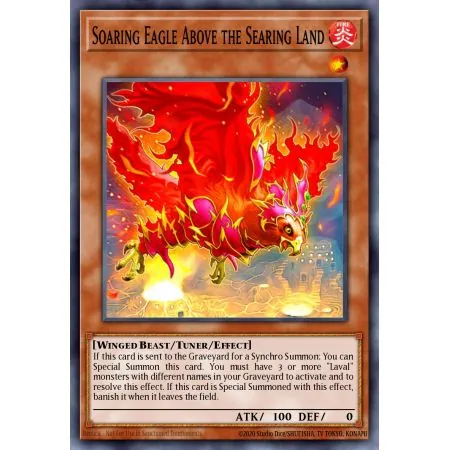 Soaring Eagle Above the Searing Land (Super Rare)