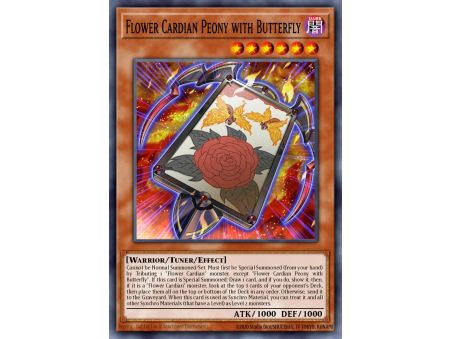 Flower Cardian Peony with Butterfly (Common)