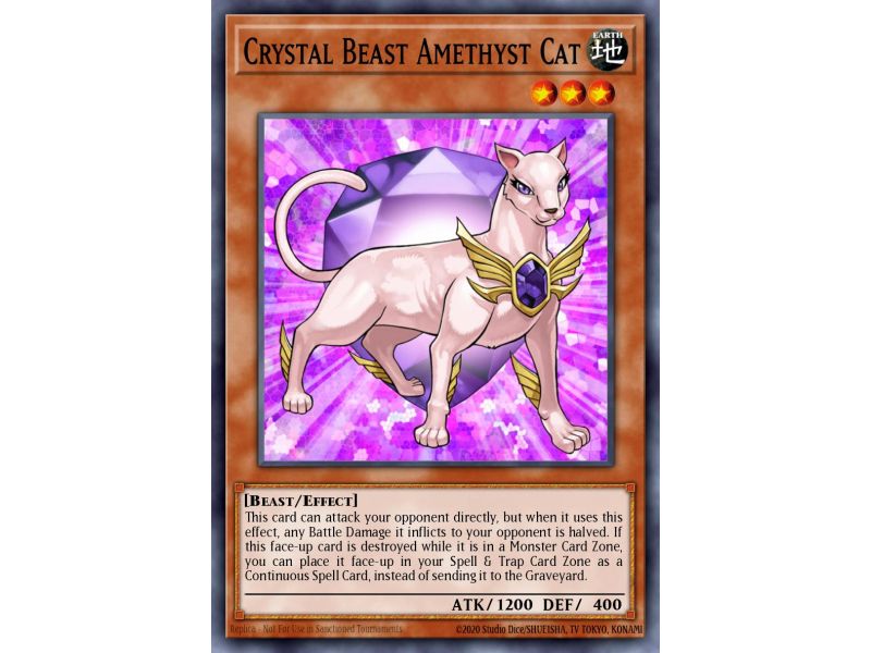 Crystal Beast Amethyst Cat (Common)