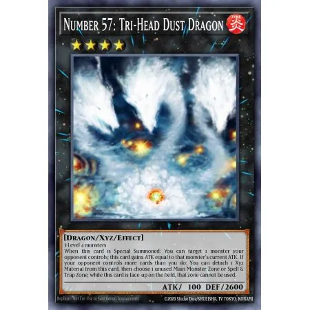 Number 57: Tri-Head Dust Dragon (Secret Rare)