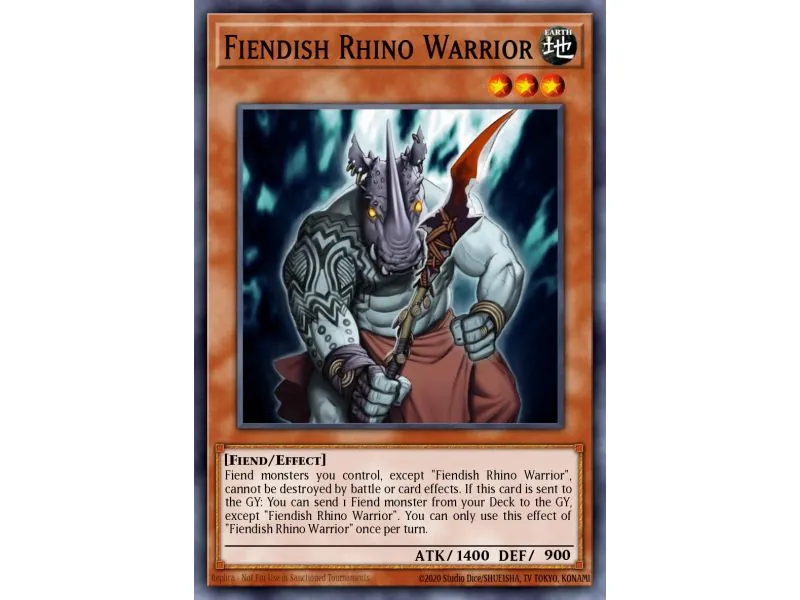 Fiendish Rhino Warrior (Super Rare)