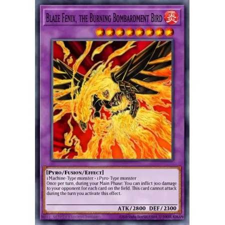 Blaze Fenix, the Burning Bombardment Bird (Super Rare)