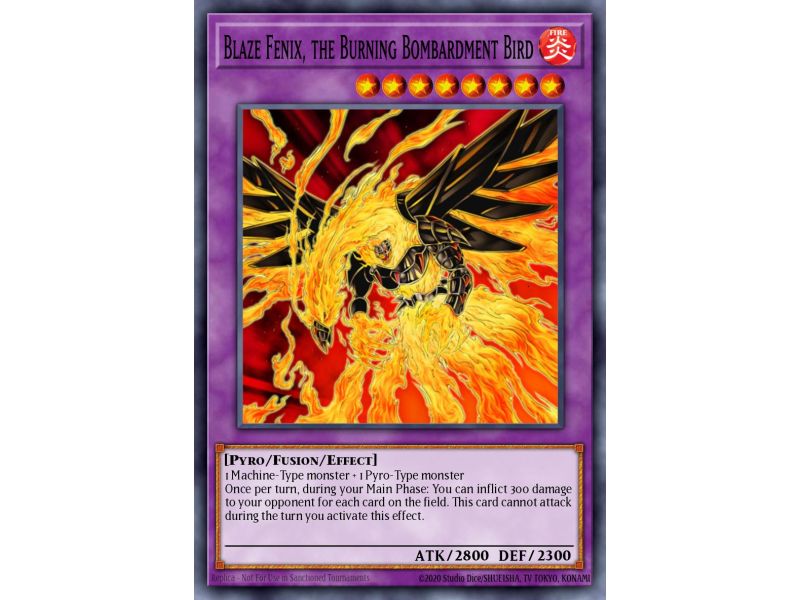 Blaze Fenix, the Burning Bombardment Bird (Super Rare)