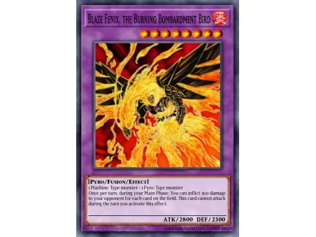 Blaze Fenix, the Burning Bombardment Bird (Super Rare)