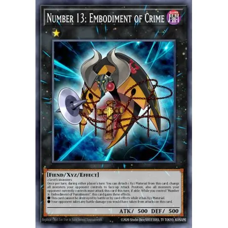 Number 13: Embodiment of Crime (Gold Secret Rare)