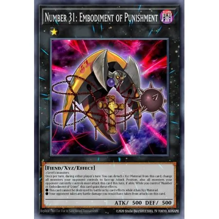 Number 31: Embodiment of Punishment (Gold Secret Rare)