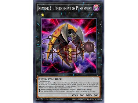 Number 31: Embodiment of Punishment (Gold Secret Rare)