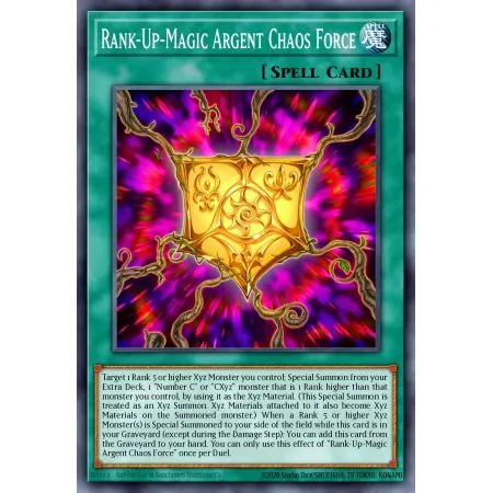 Rank-Up-Magic Argent Chaos Force (Gold Secret Rare)
