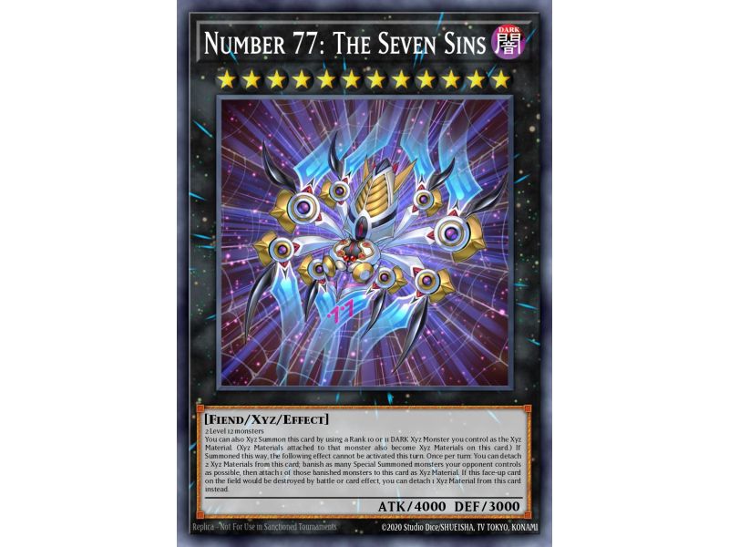 Number 77: The Seven Sins (Gold Secret Rare)