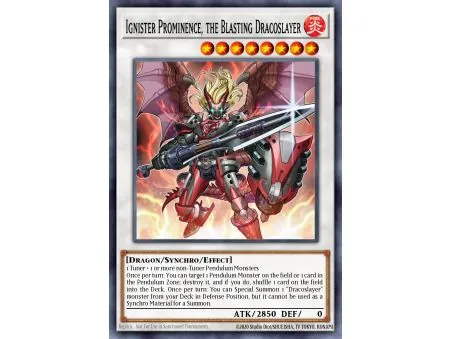 Ignister Prominence, the Blasting Dracoslayer (Gold Rare)