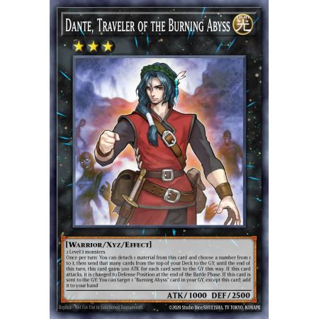 Dante, Traveler of the Burning Abyss (Gold Rare)