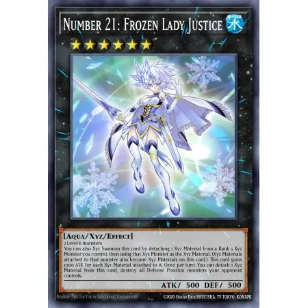 Number 21: Frozen Lady Justice (Gold Secret Rare)
