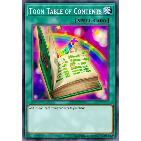 Toon Table of Contents (Super Rare)