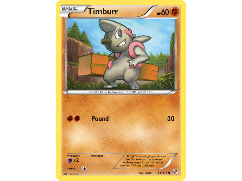 Timburr (Reverse Holo)