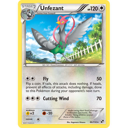 Unfezant (Reverse Holo)