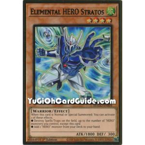 Elemental HERO Stratos - Alternate Art  (Premium Gold Rare)