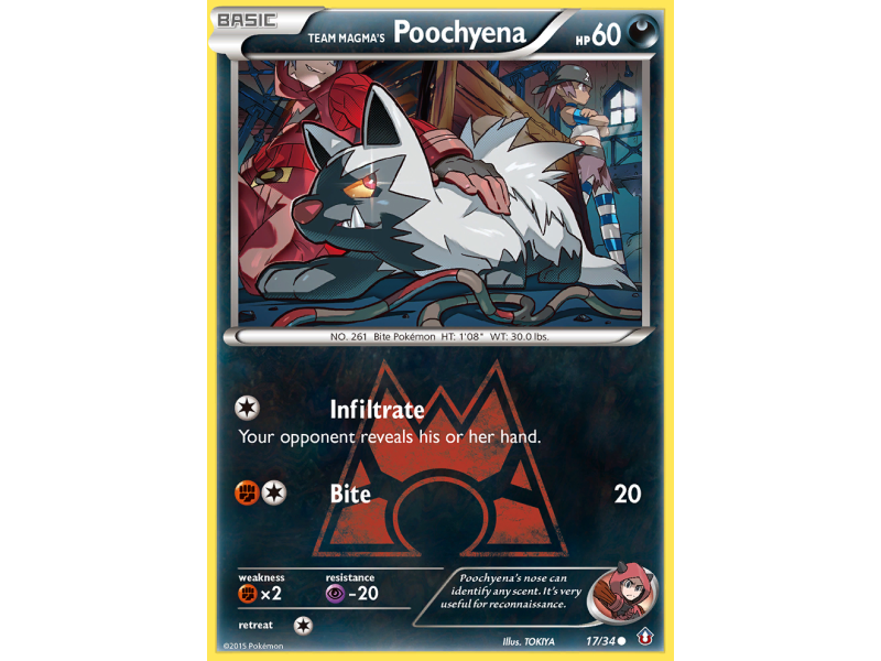 Team Magma's Poochyena (Reverse Holo)