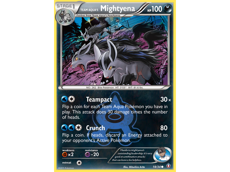 Team Aqua's Mightyena (Reverse Holo)