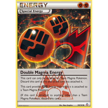 Double Magma Energy (Reverse Holo)