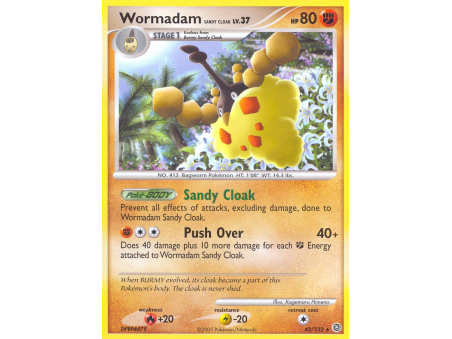 Wormadam Sandy Cloak (Reverse Holo)