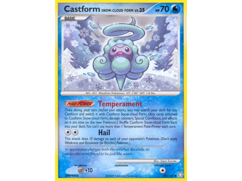 Castform Snow-Cloud Form (Reverse Holo)