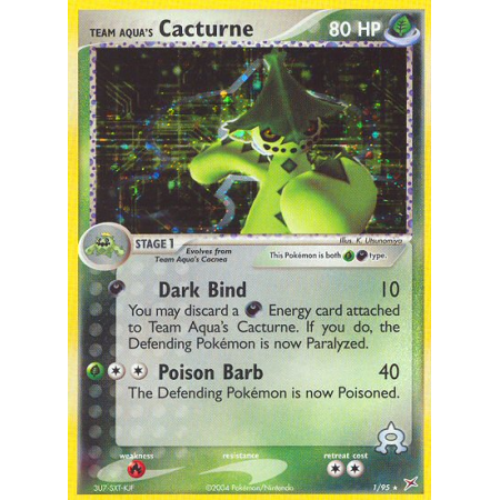 Team Aqua's Cacturne (Reverse Holo)