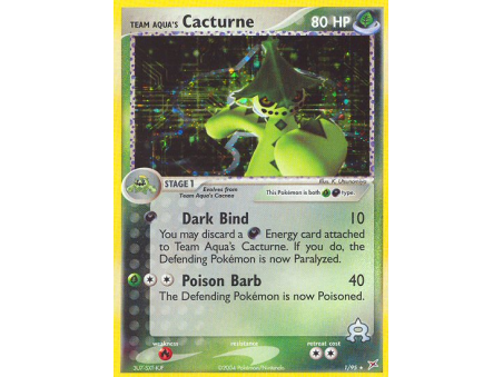 Team Aqua's Cacturne (Reverse Holo)
