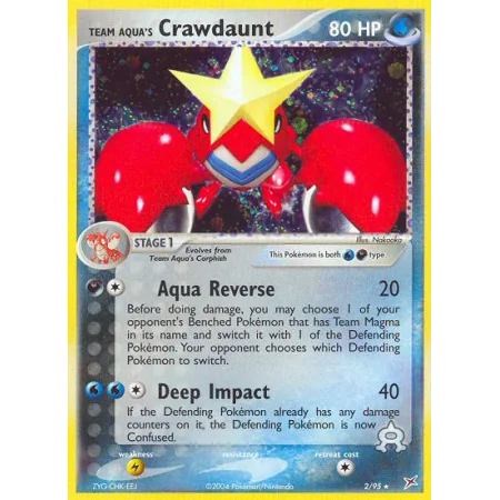 Team Aqua's Crawdaunt (Holo)