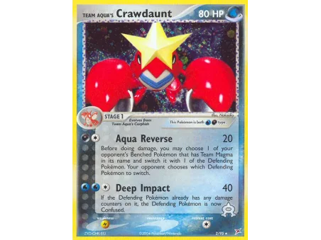 Team Aqua's Crawdaunt (Reverse Holo)