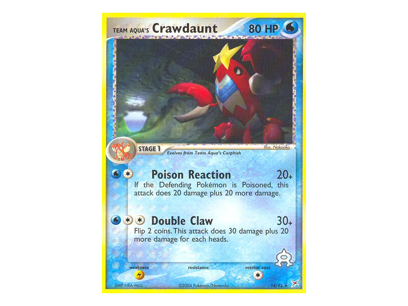 Team Aqua's Crawdaunt (Reverse Holo)
