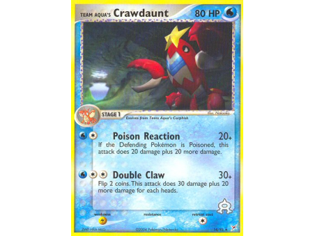 Team Aqua's Crawdaunt (Reverse Holo)
