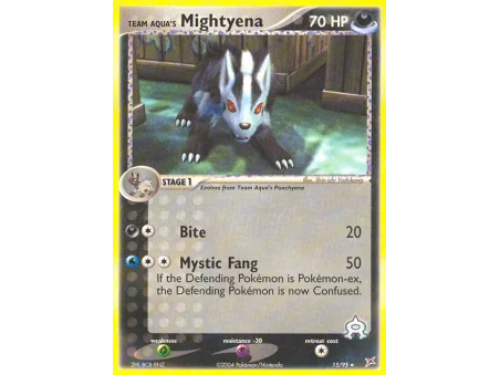 Team Aqua's Mightyena (Reverse Holo)