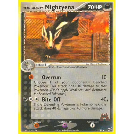 Team Magma's Mightyena (Reverse Holo)