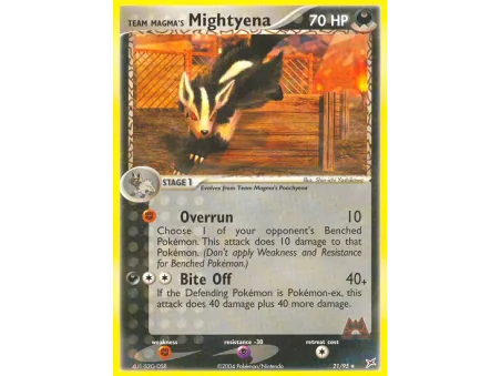 Team Magma's Mightyena (Reverse Holo)