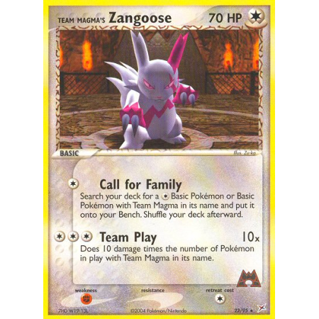Team Magma's Zangoose