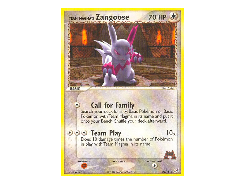 Team Magma's Zangoose (Reverse Holo)