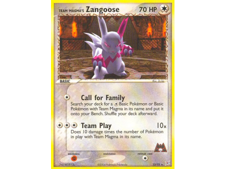 Team Magma's Zangoose (Reverse Holo)